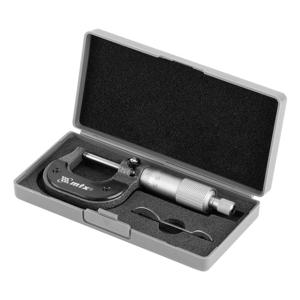 Micrômetro Mecânico 0-25Mm Passo 0,01Mm 0,004Mm Mtx