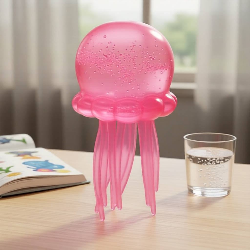 Schylling Jellyfish Série de Cura - Fidget Cube Needoh para Crianças e Adultos – Alívio do Estresse e Melhora da