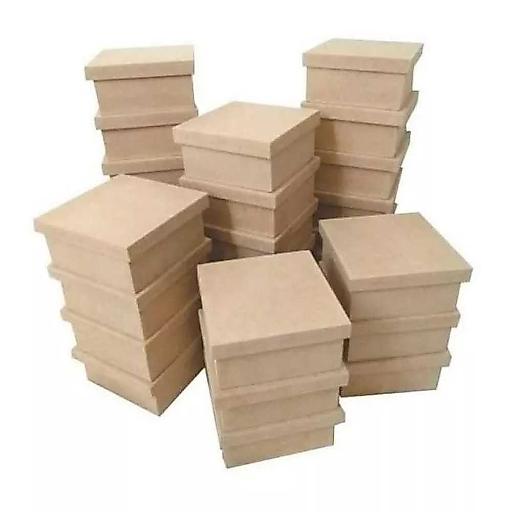 Kit 10 Caixas MDF Tampa de Sapato 15x15x5 Casamento Artesanato