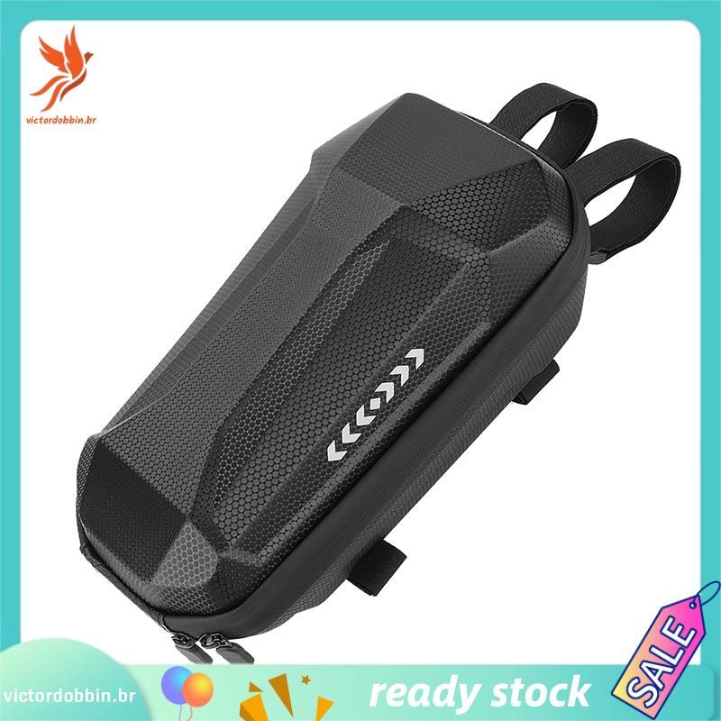 [victordobbin.br] Bolsa Frontal Para Scooter Elétrica À Prova D'água EVA Hard Shell Bolsas Guiador Reflexivo Pendurado A