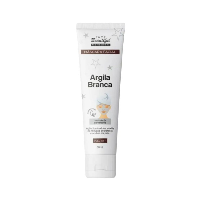 Máscara Facial Argila Branca - Face Beautiful