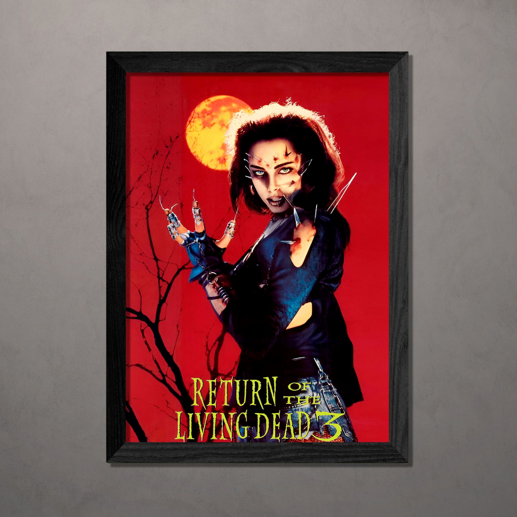 Quadro decorativo Return Of The Living Dead 3 A4 com vidro