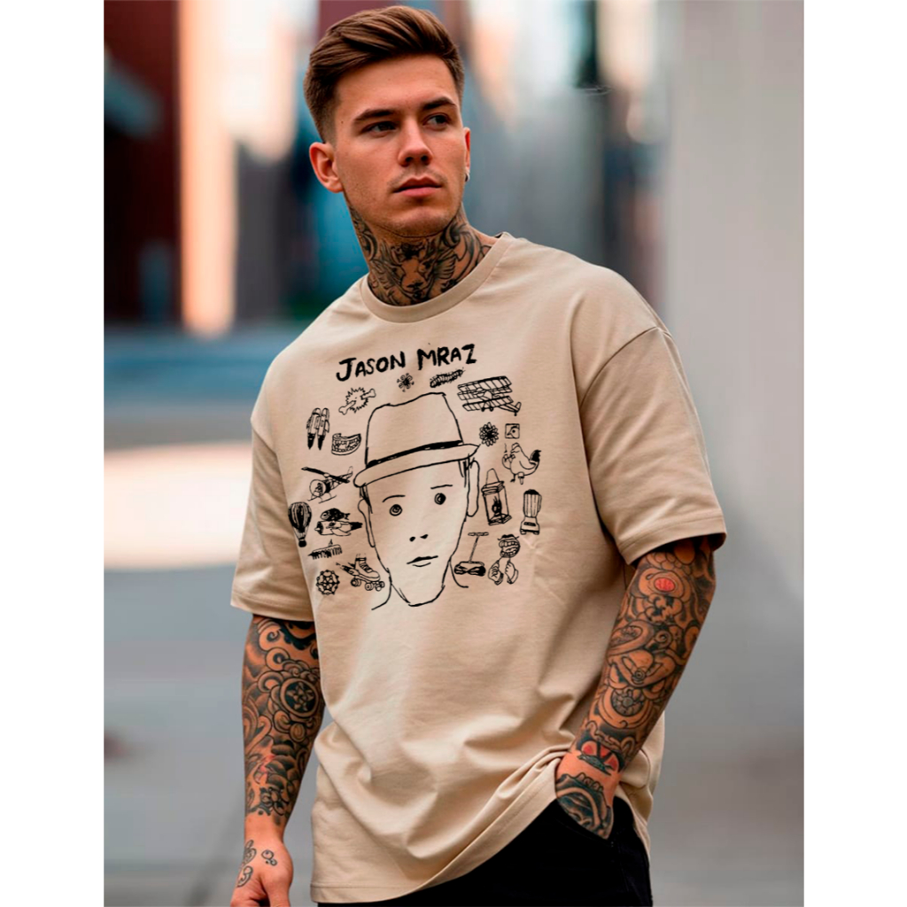 Camiseta Oversized Jason Mraz Return To South