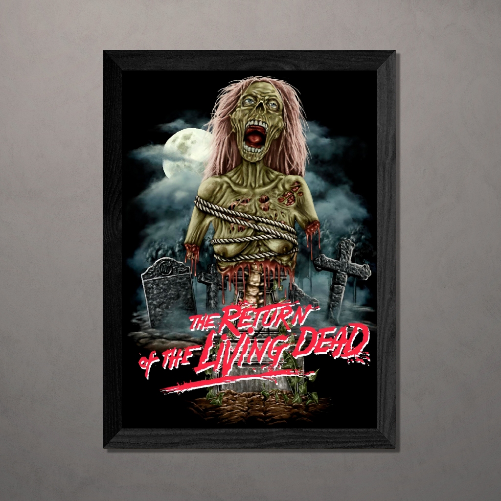 Quadro decorativo The Return Living Dead mod2 A4 com vidro