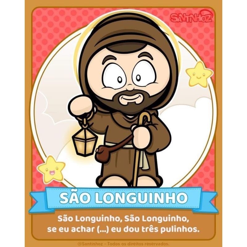 São Longuinho (Desenho Semi-Minimalista). Quadro Decorativo.