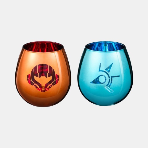 Diretamente do Japão, produto oficial do jogo Nintendo Metroid Glass Set.