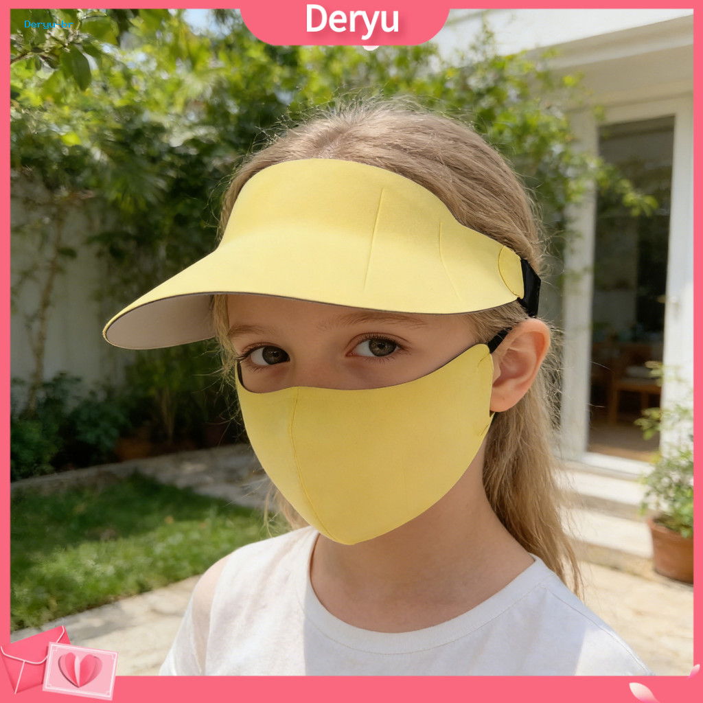 Children Sun Hat Comfortable Children's Seamless Hollow Top Protection Full Face Breathable Summer Cap with Adjustable H