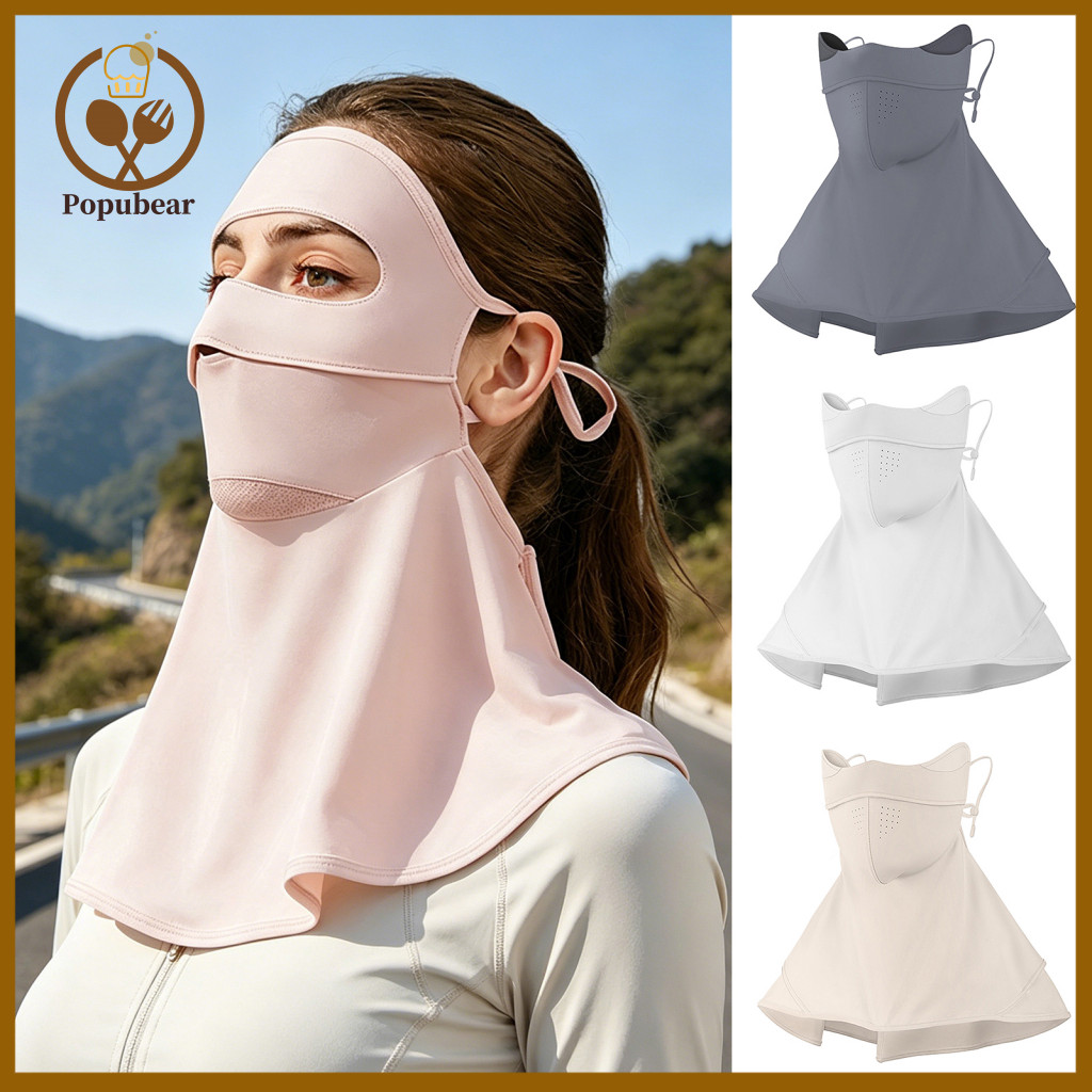 Sunburn Prevention Face Guard Sun Protection with Quick-dry Ice Silk Fabric Breathable Mesh Full Coverage Neck Gaiter fo