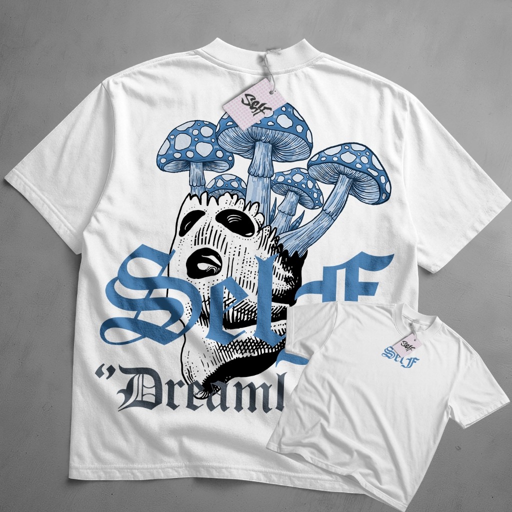 2026 Camiseta Oversized Self Dreamlan Gangster New Estilo Americano Ousado Streetwear Camisa