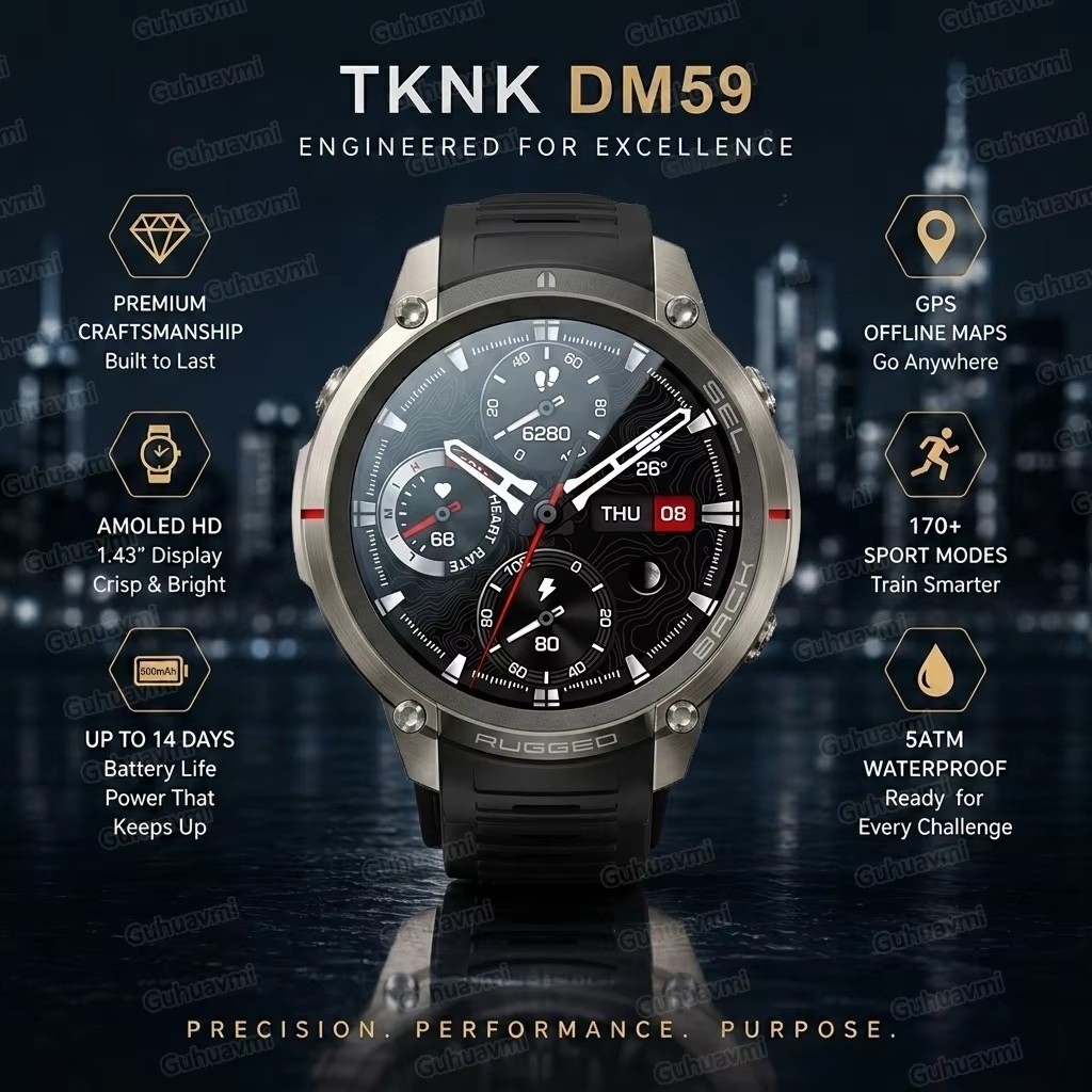 2026New Negócios GPS Posição Smartwatch Relógio Inteligente 1.43 