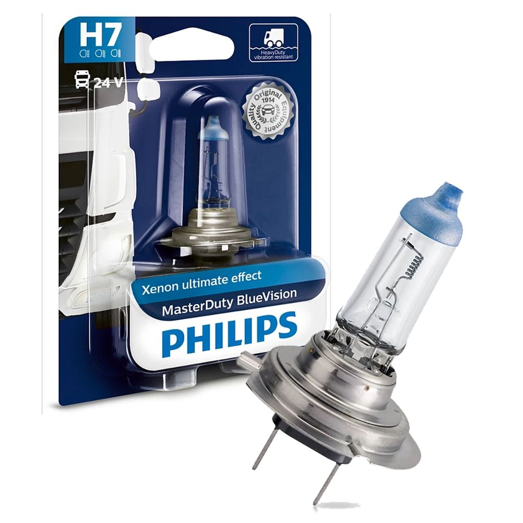 Lâmpada Original Philips H7 24v Caminhão Xenon effect Bluevision 70w