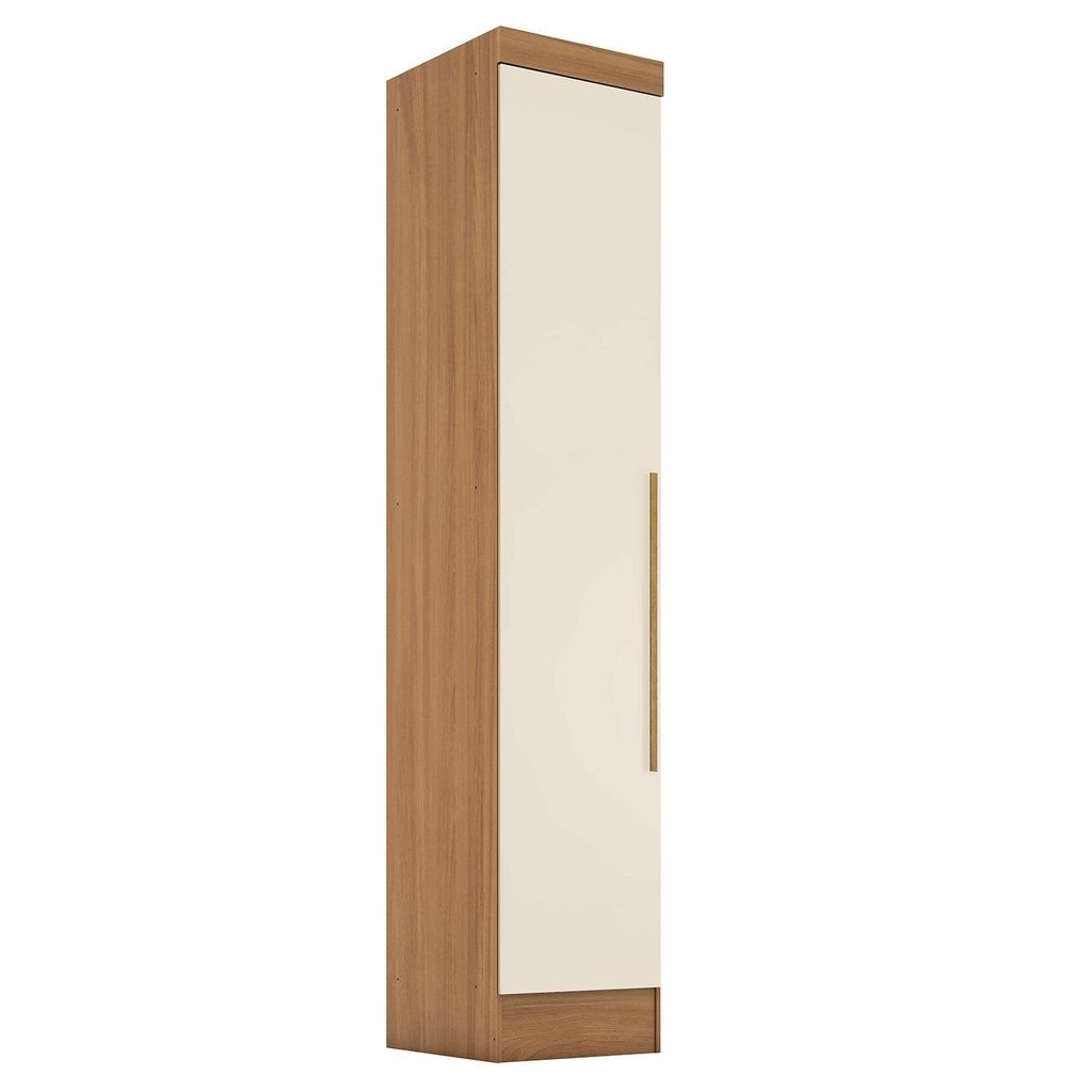 Módulo Guarda-Roupa Smart 1 Porta Espresso Móveis Bege/Cinamomo/Off White Cinamomo/Off White