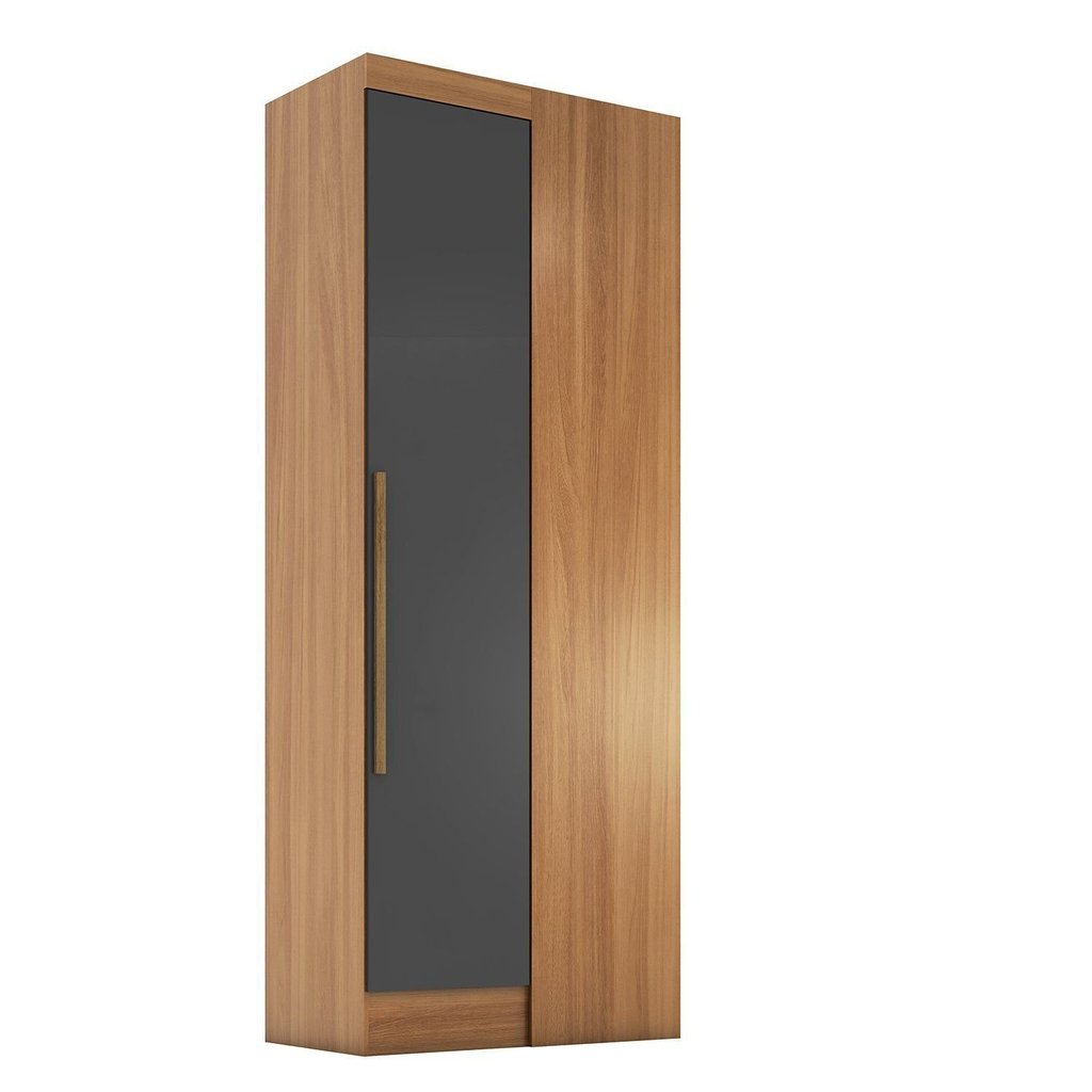 Módulo para Guarda-Roupa Smart Canto 1 Porta Espresso Móveis Bege/Cinamomo/Chumbo Cinamomo/Chumbo