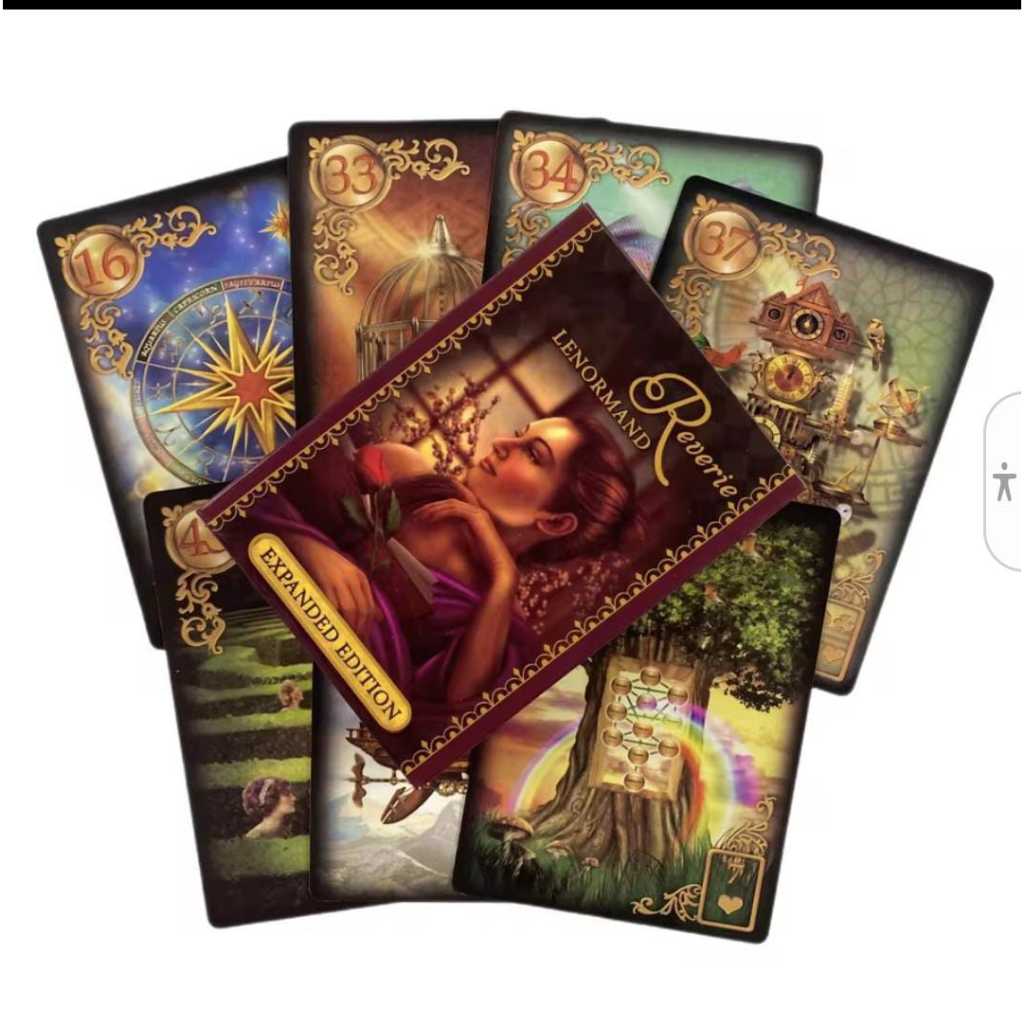 BARALHO LENORMANDA GILDED REVERIE EDIÇÃO EXPANDIDA COM 47 CARTAS.