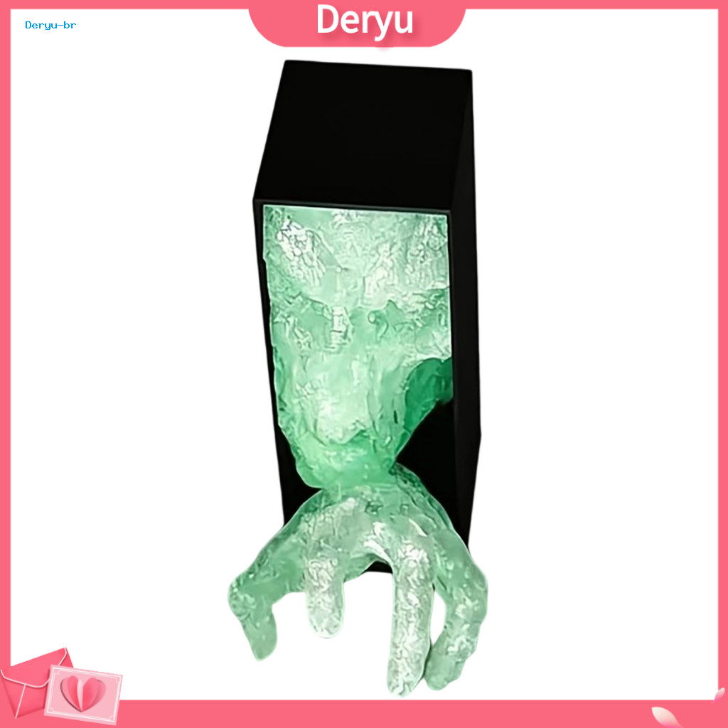 Glow-in-the-dark Skull Figurine Fluorescent Ornament 3d Printed Hand – Skeleton Statue for Home Office Desk Bookshelf
