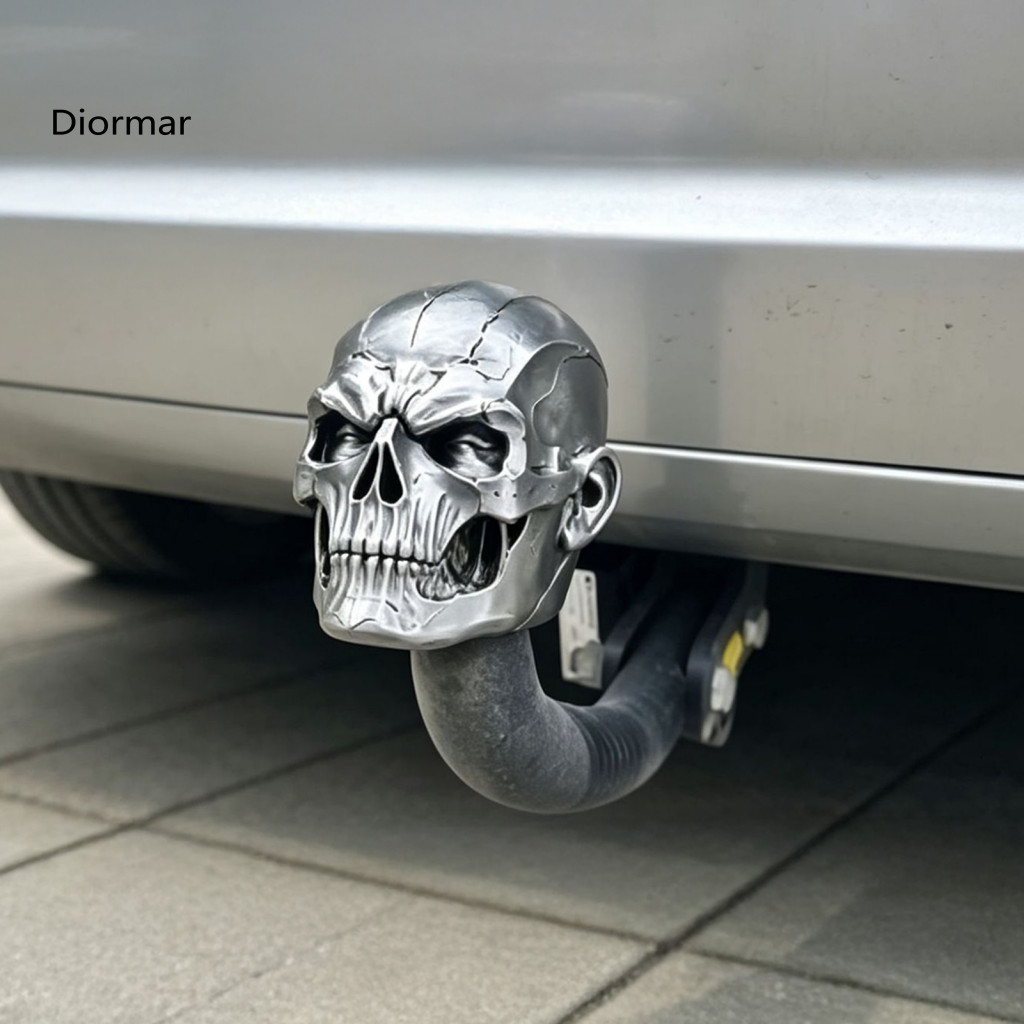 Towing Ball Protector Rubberized Dust Shield Skull Trailer Hitch Cover Universal Tow Cap 3d Printed for Suv Truck Access