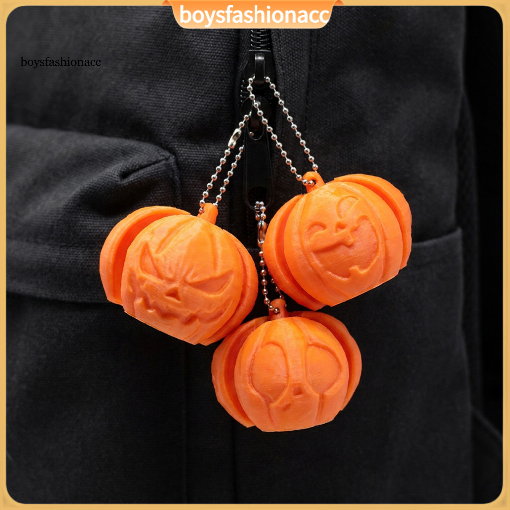 Halloween Fidget Clicker Stress Relief Toy – Pumpkin Skull Ghost Witch Hat 3d Printed Push Button Keychain Charm for K