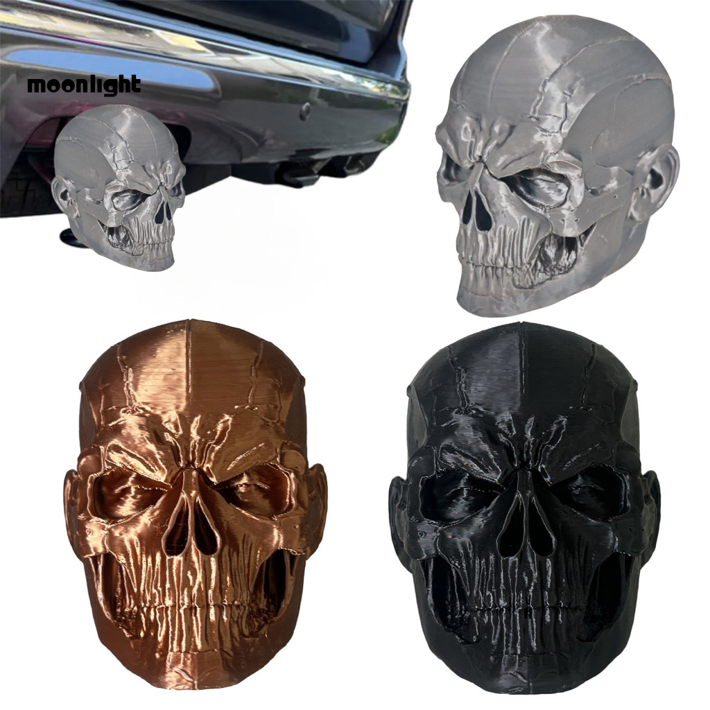 Skull Trailer Hitch Cover Universal Tow Ball Cap 3d Printed Rustproof Dust Protector for Suv Truck Towing Accessory Dura