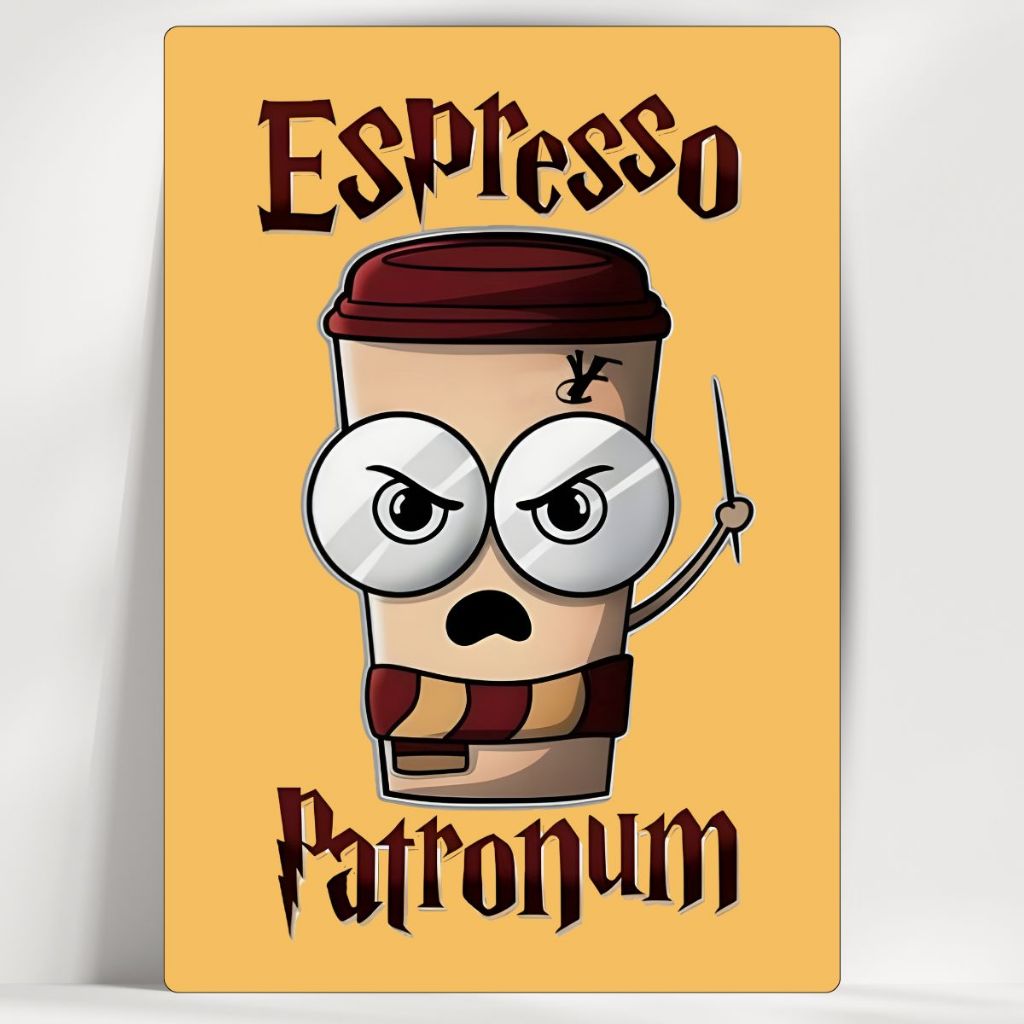 Quadro Decorativo Cantinho do Café -Espresso Patronum - Em MDF - com fita adesiva - Envio Imediato