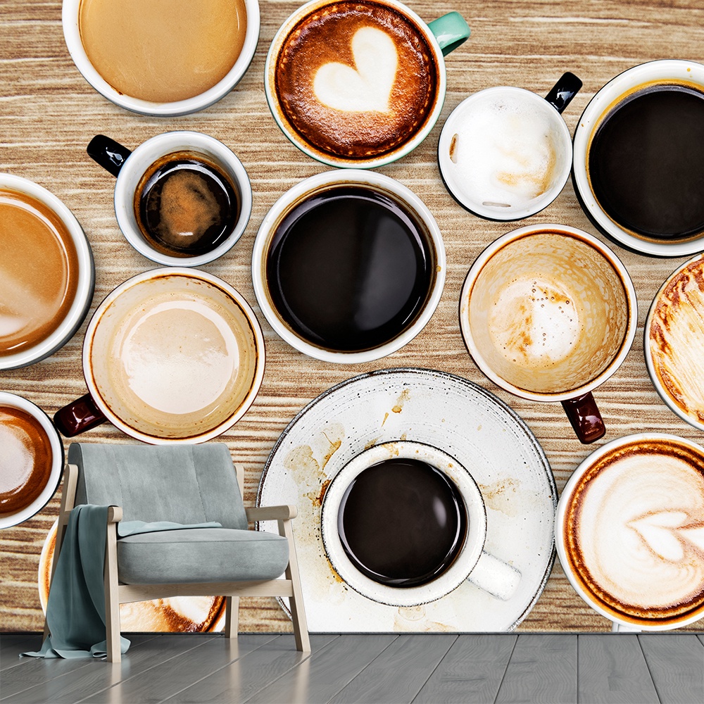 Papel de Parede Café Cafeteria Xícara Espresso Sala Painel - 204pc
