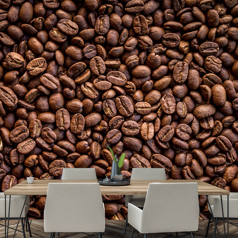 Papel de Parede Café Cafeteria Espresso Grãos Sala Painel - 202pc