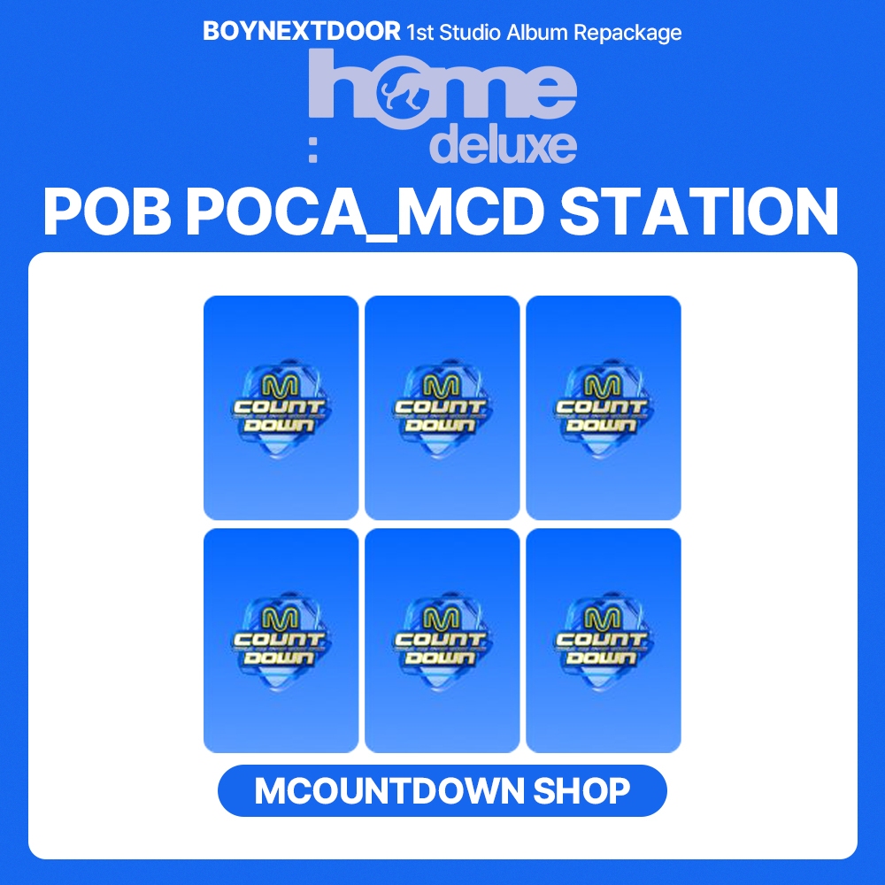 [SET] BOYNEXTDOOR 1o Álbum De Estúdio Repackage [ HOME: DELUXE ] MNET COUNTDOWN (MCD STATION) POB PHOTOCARD
