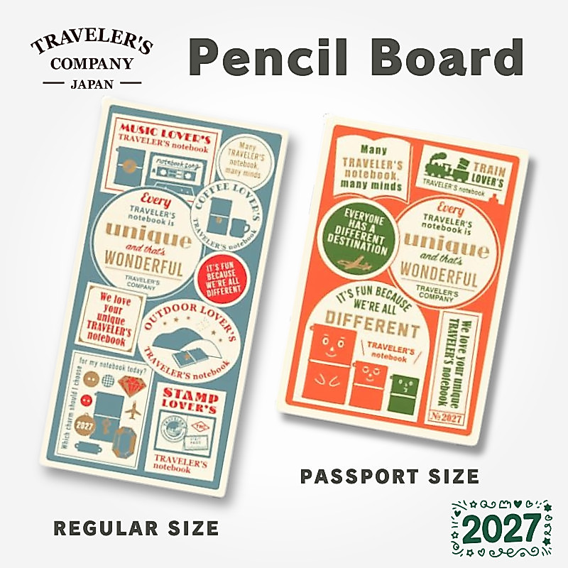 Traveler's Notebook Pencil Board 2027