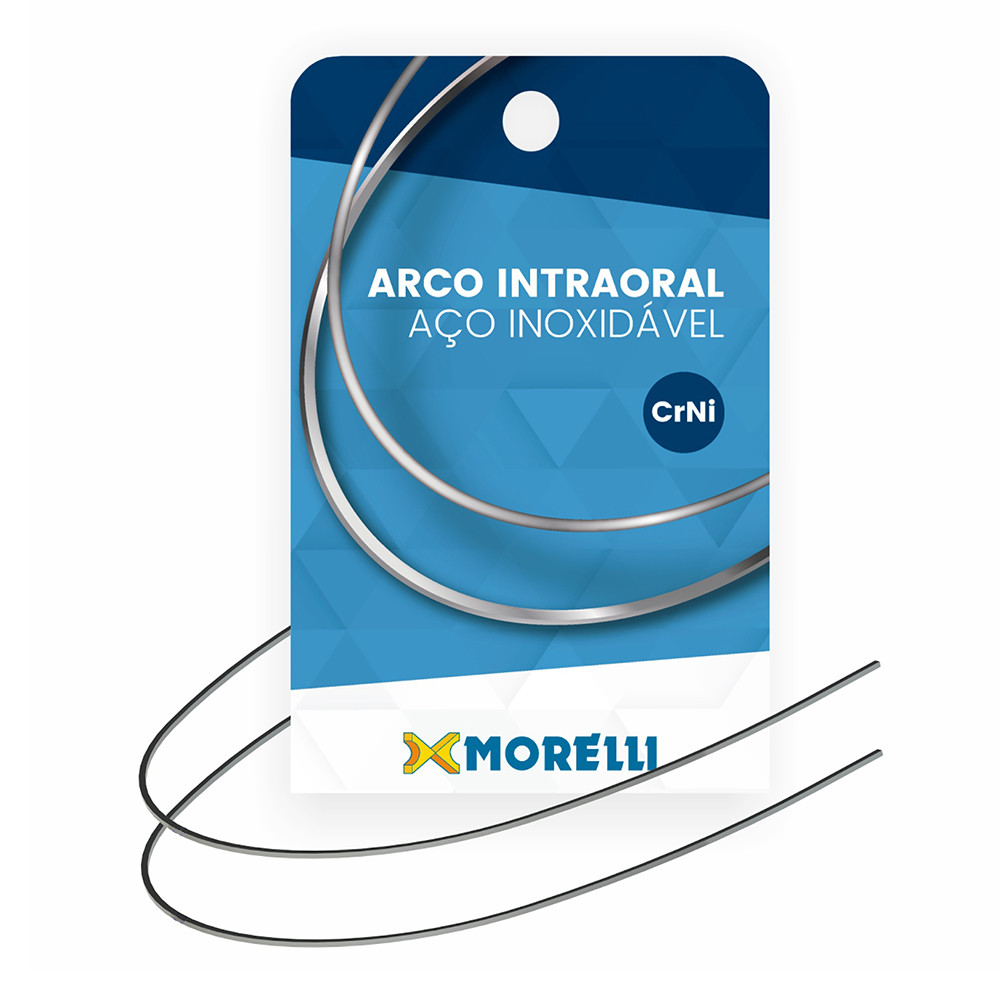 Arco Ortodôntico Intraoral Inferior CrNi Retangular Morelli
