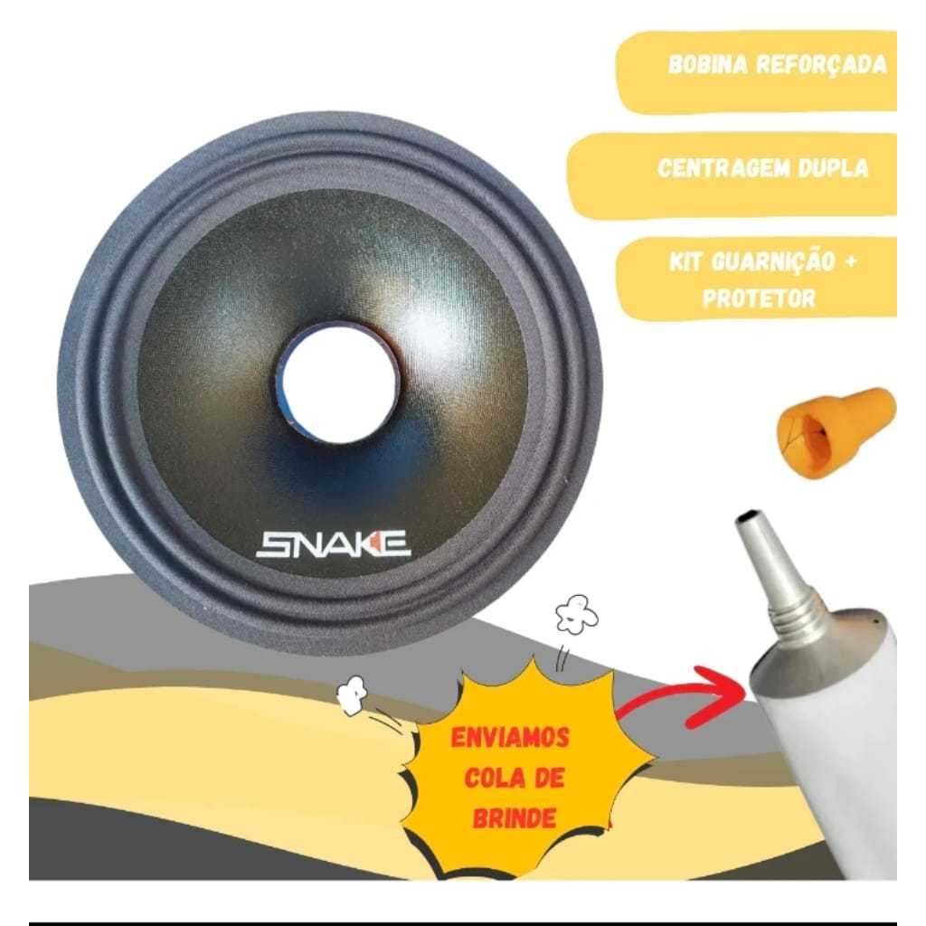 Kit reparo Energy Compatível c/ Falante Snake 6 ESV 220 / 220 / 280 4 ohms