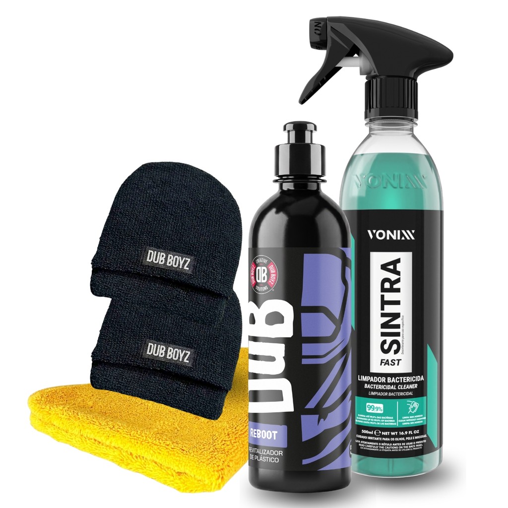 Kit Interior Detail Sintra Fast Vonixx Reboot Dub Boyz Dub Jack Microfibra Dual Loop Kers Bactericida