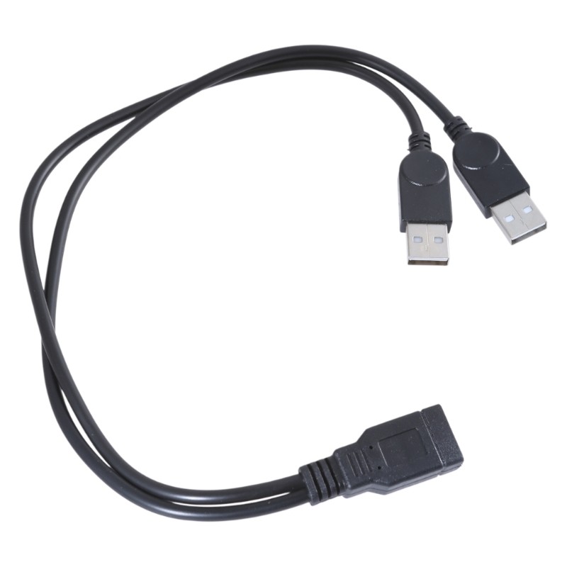 Doublebuy 1Pc 26cm Novo USB 2.0 Fêmea Para 2 Dual Macho Jack Y Splitter Hub Cabo Adaptador