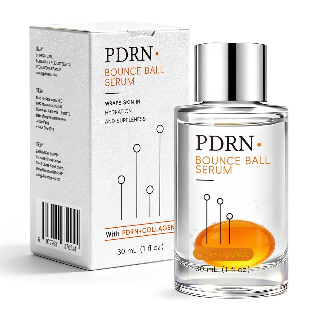 Soro Facial Luxuoso PDRN Bounce Ball 30ml , Revitalizante De Colágeno De DNA De Salmão Infundido Com Esqualano , Essênci