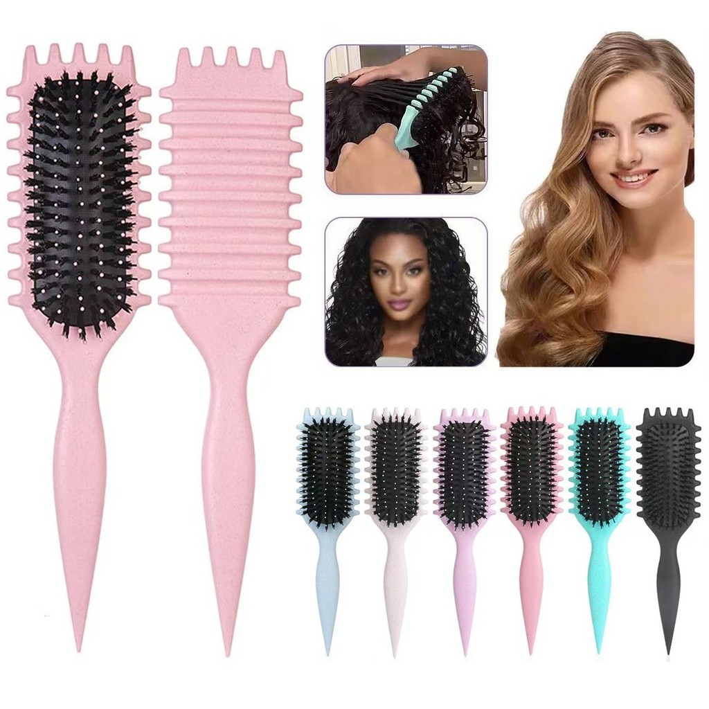 Escova De Estilo Bounce Curl Define Escova De Cachos Pente Para Fitagem