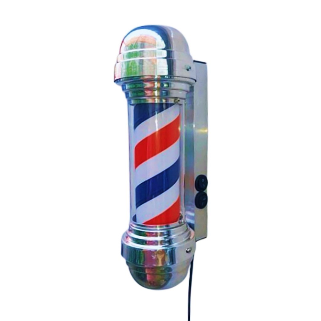 BARBER POLE MINI 30CM GIRATÓRIO VOLTAGEM 110V OU 220V SUPER OFERTA.