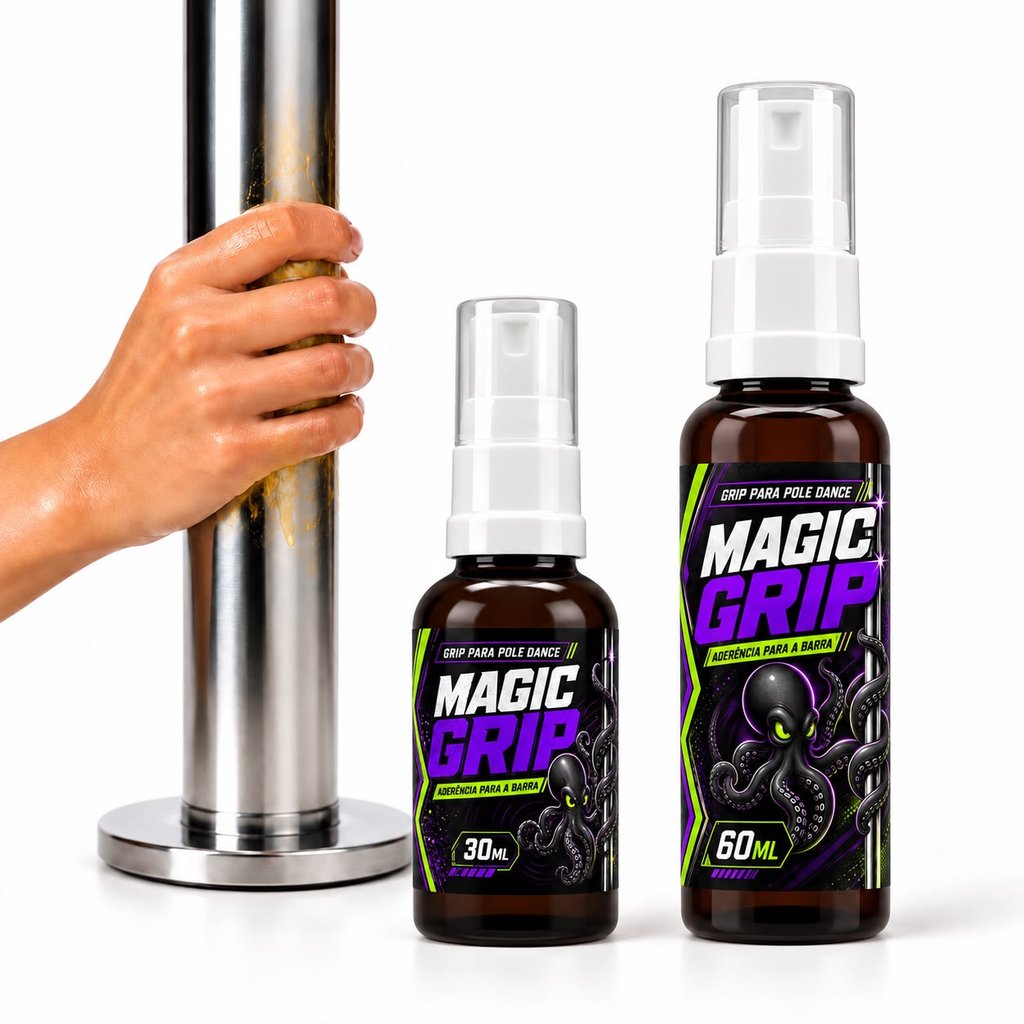 Poulpo Sports Magic Grip Poledance 30ml Ou 60ml Cola Líquida Para Pole Dance Esportiva