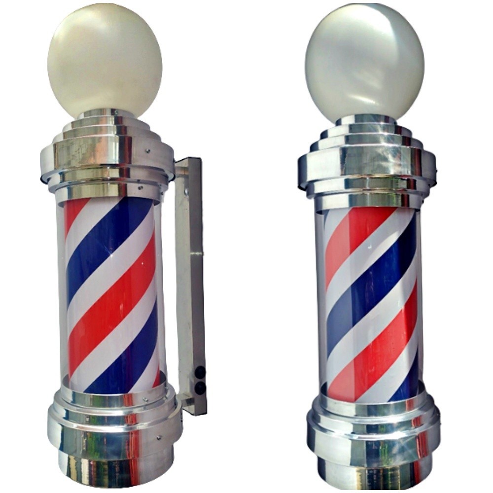 Barber Pole 80Cm Voltagem 110V OU 220V Tamanho Big Estilo Americano