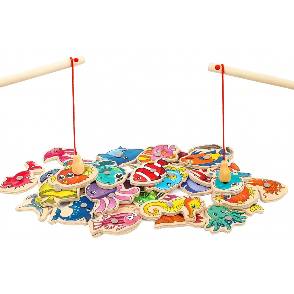 Pega Peixe Pescaria Magnética Divertida Jogo Montessori Educativo Peixe Sortidos Infantil