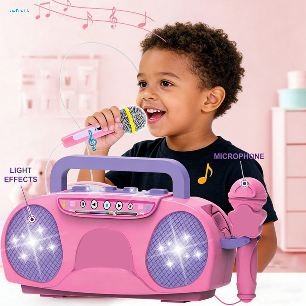 Singing Machine with Microphone Toy Kids Karaoke Led Light – Multi-functional for Toddlers Boys Girls for Early