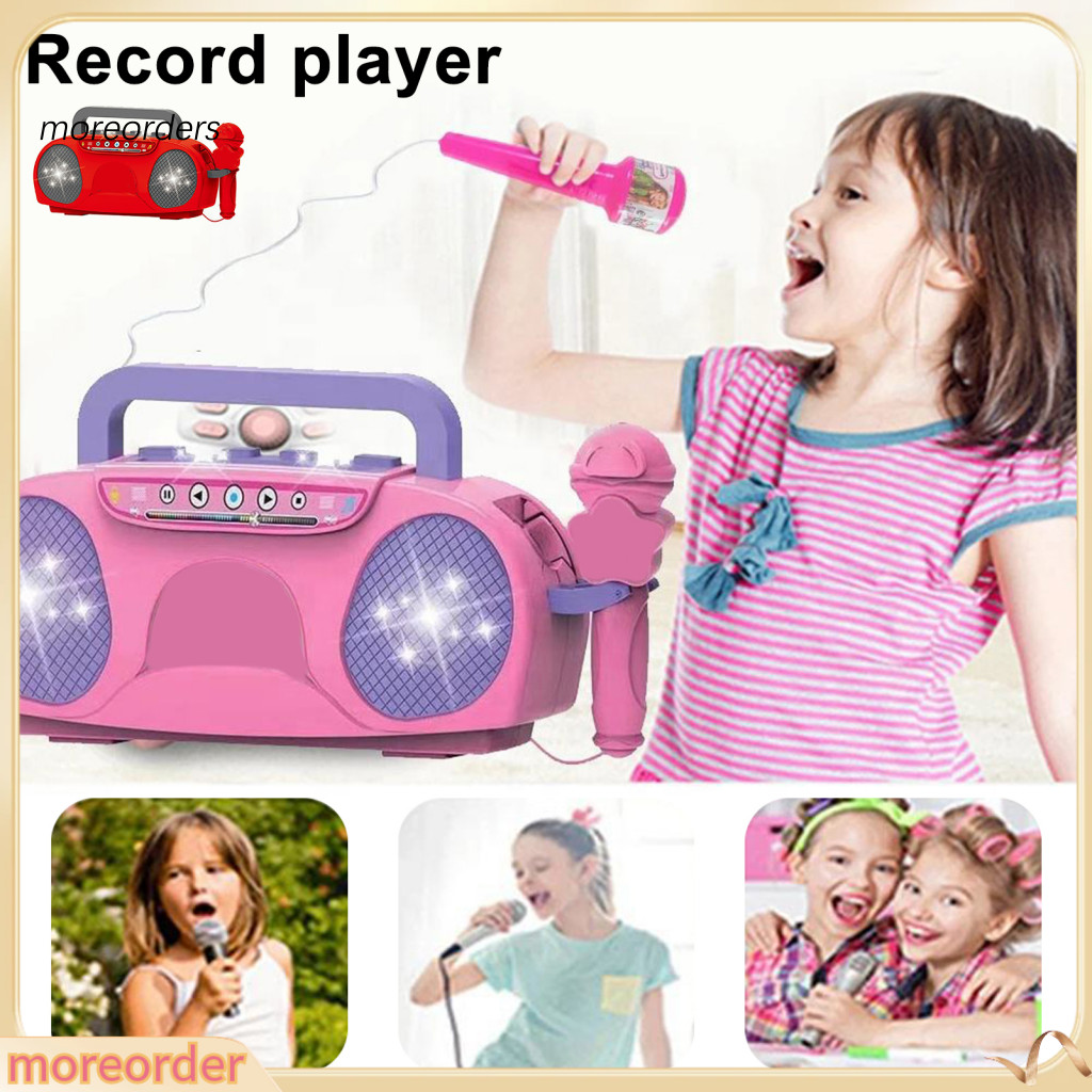 Kids Karaoke Machine with Microphone Led Light – Multi-functional Singing Toy for Toddlers Boys Girls Portable Mini Mu