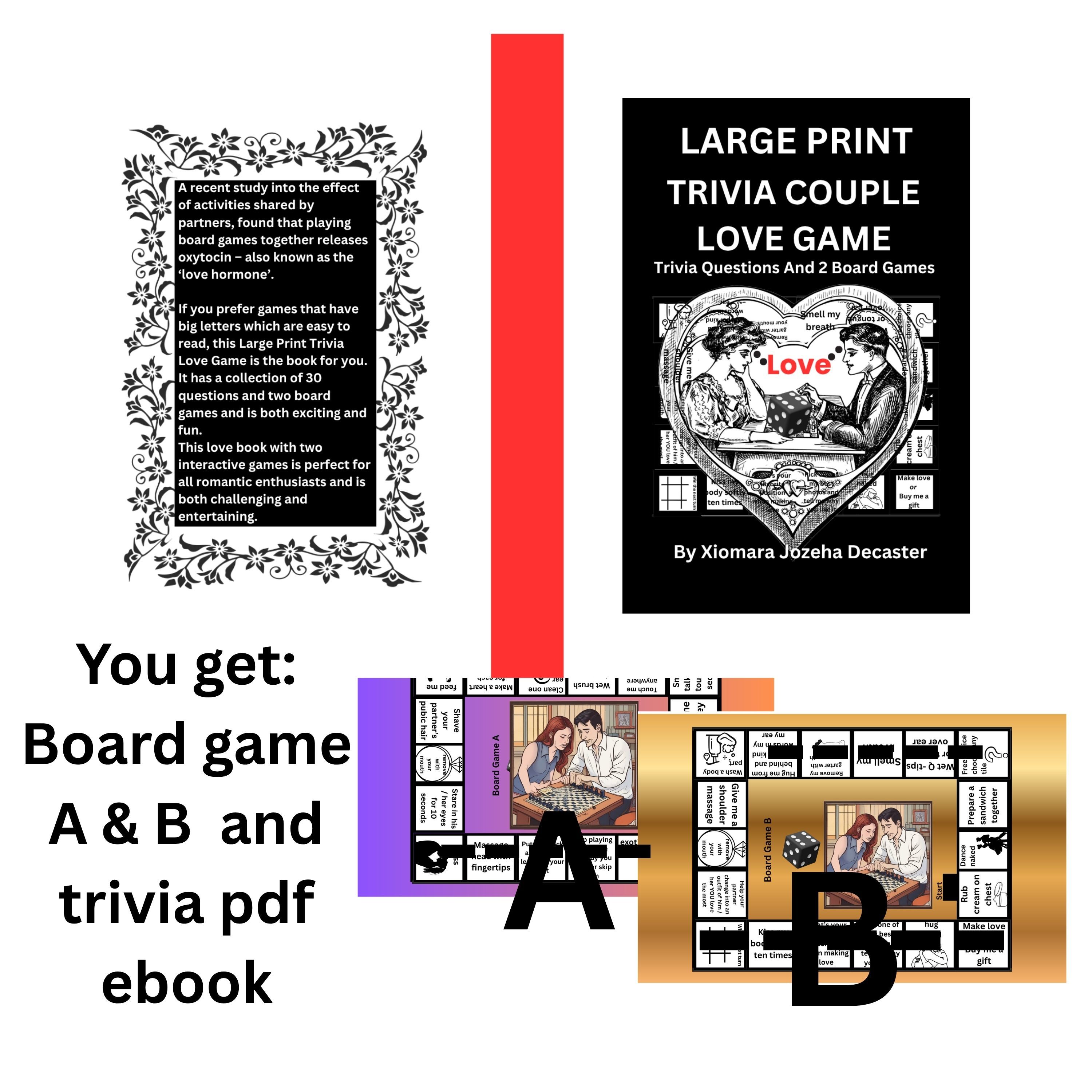 Large Print Trivia Love Game