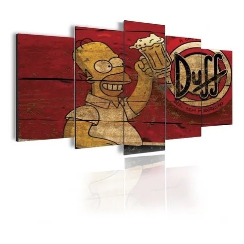 Quadro Mosaico 5 Peças  Simpsons Person