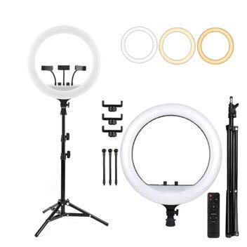 Ringh Light 8,10,12,14,18 Polegadas Com Tripe Com Suporte Celular Luz Branco- Branco-frio-Quente