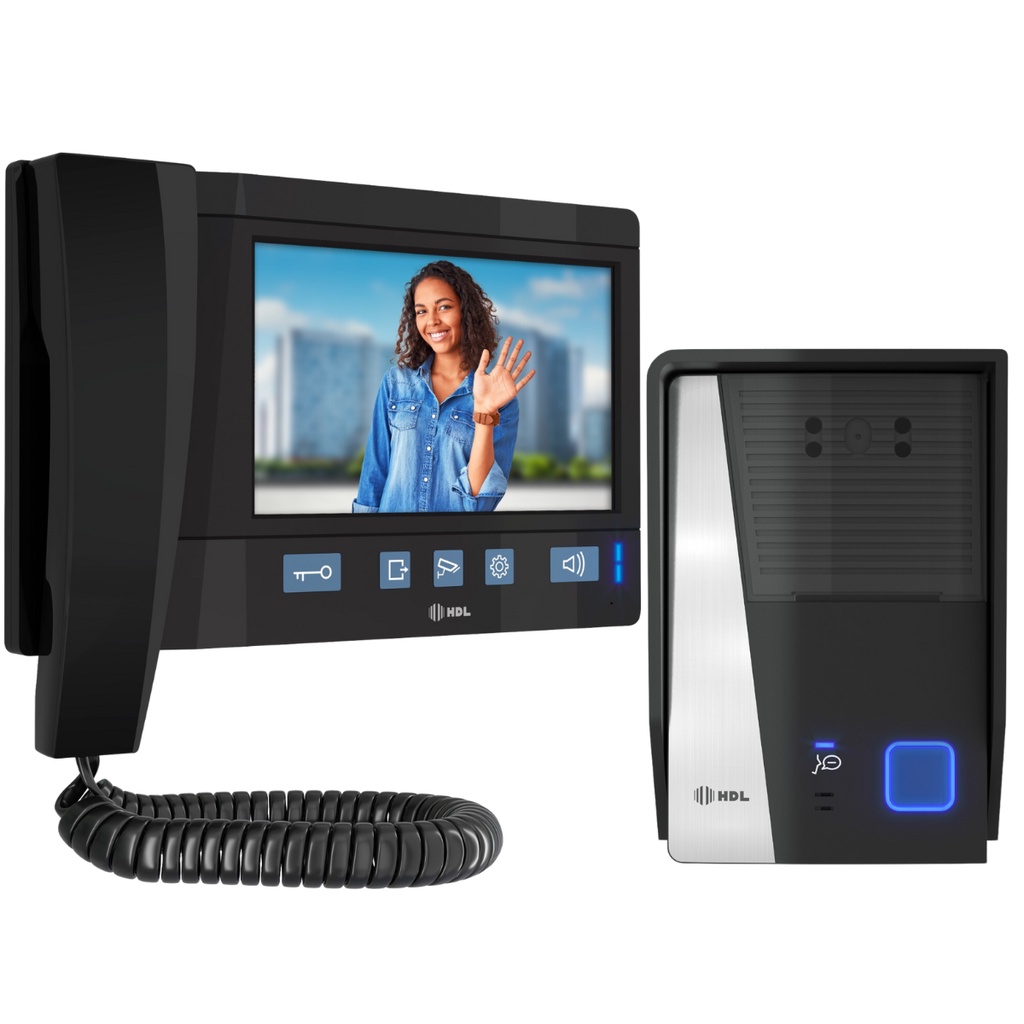 Porteiro Eletrônico Vídeo Hdl Interfone Tela 7 Câmera Noturna Advance Fone Viva-voz