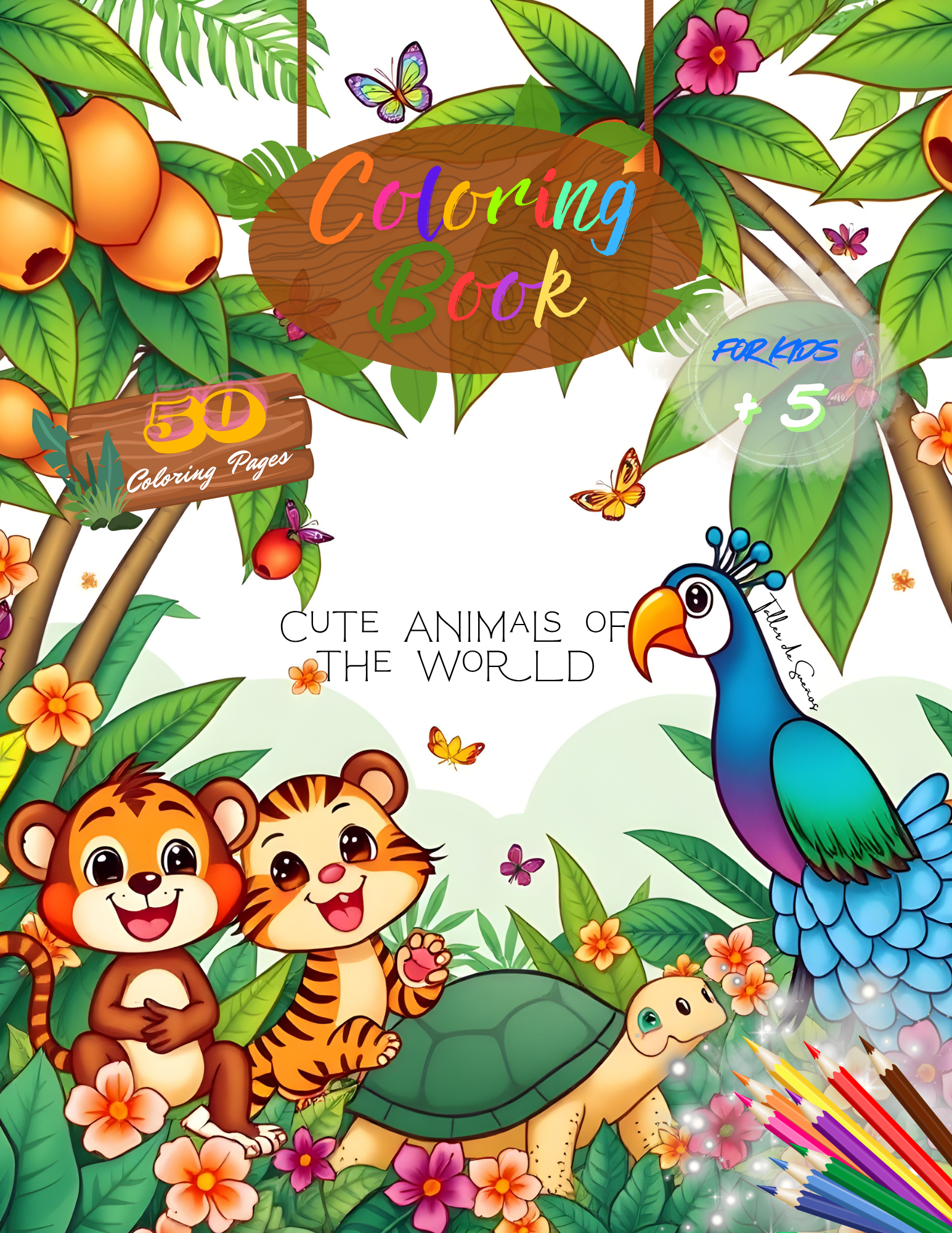 Cute Animals of the World Colorin Book