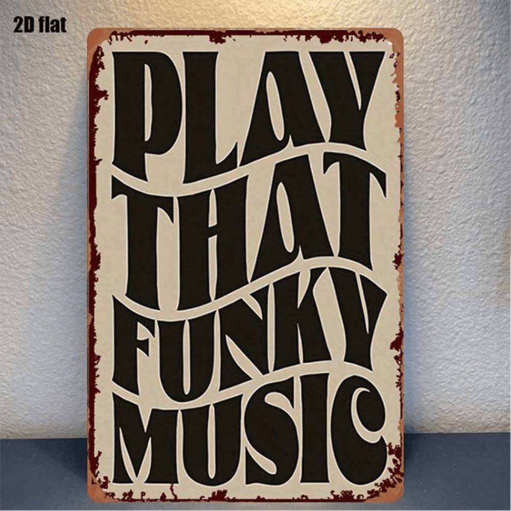 CIFbuy Funky Music Wall Sign Decoração De Festa Retrô