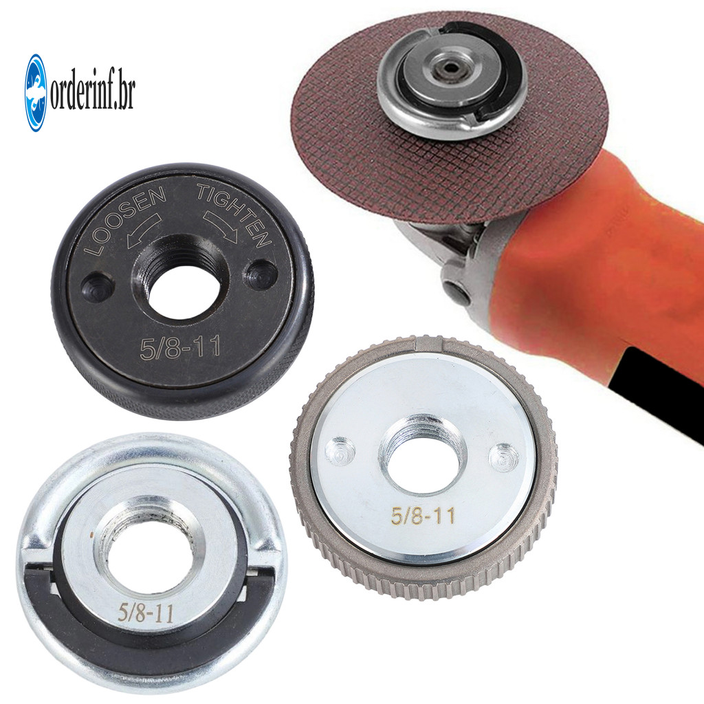 Angle Grinder Accessory Nut Quick Change Flange Locking 5/8-11 Thread Self-locking Secure Fit for Durable for Southeast