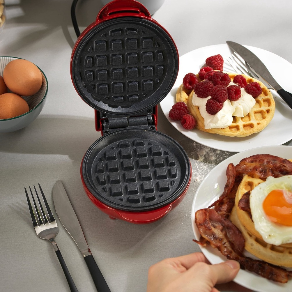 Panela Elétrica Mini Ferro Elétrico para Waffle e Quiche - Eggette Maker Portátil de Alto Desempenho