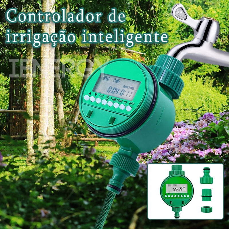 Controlador De Irrigação Automático Jardim Rega Temporizador Display Lcd Aspersor