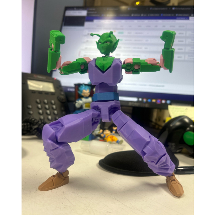 Boneco Dummy 13 Piccolo Articulado Dragon Ball Entregue montado - Impressão 3D