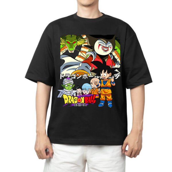 Camiseta Oversized Masculina Feminina Estampa Dragon Ball Daima Goku Piccolo Bulma Shenlong, Camiseta Streetwear